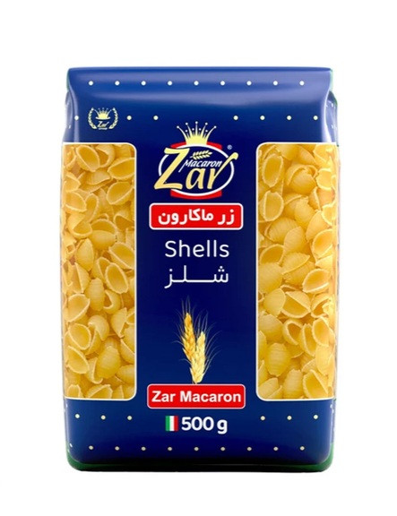 ماکارونی شلز زرماکارون۵۰۰گرم-ارسال رایگان